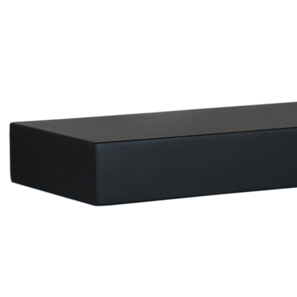 KG Stockholm Maine Floating Wall Shelf - Black, 24", Pack of 3