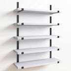 Fairy Floating Shelves, Rustic Wood Wall Storage Shelves Set of 5, 15.7in x 4.7in x 0.6in, White