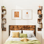 Topbuy 5-Tier Corner Shelf Wall Mount Floating Corner Bookshelf Industrial Corner Ladder Shelf Coffee
