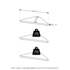 Furinno ROSSI Triangle Corner Floating Shelves in Wall Mount Display Set of 3