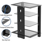 FITUEYES Metal Floating Shelves, 23.6" x 17.9", Black