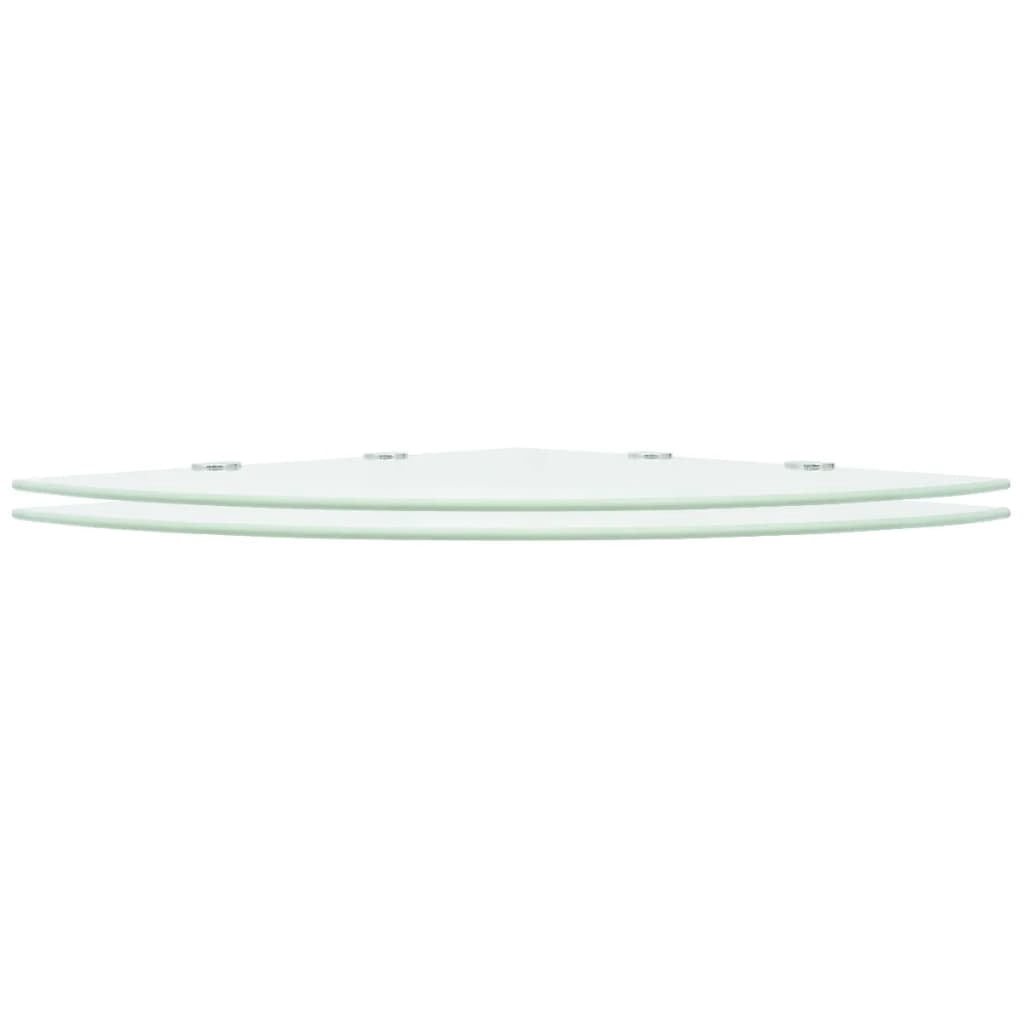 vidaXL Wall Corner Shelf Floating Corner Shelf Display Shelf Tempered Glass