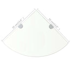 vidaXL Wall Corner Shelf Floating Corner Shelf Display Shelf Tempered Glass