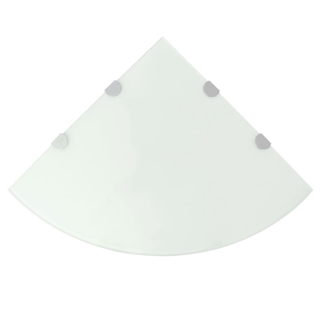 vidaXL Wall Corner Shelf Floating Corner Shelf Display Shelf Tempered Glass