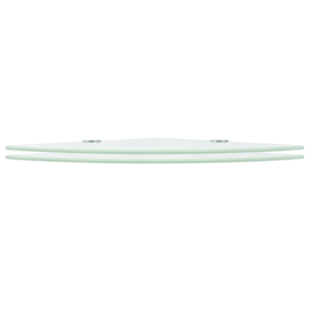 vidaXL Wall Corner Shelf Floating Corner Shelf Display Shelf Tempered Glass