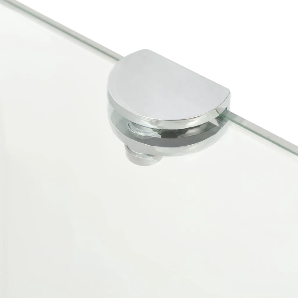vidaXL Wall Corner Shelf Floating Corner Shelf Display Shelf Tempered Glass
