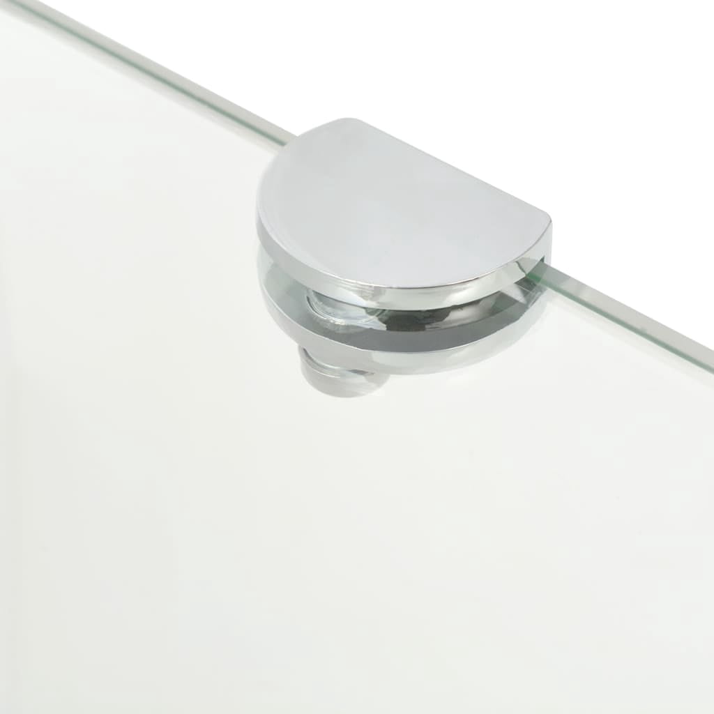 vidaXL Wall Corner Shelf Floating Corner Shelf Display Shelf Tempered Glass