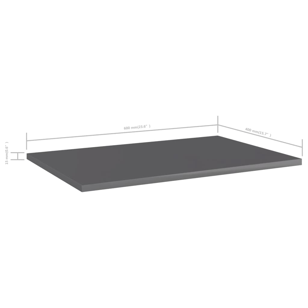 vidaXL 15.7 in x 23.6" Stainless Steel Floating Shelves 8 Count