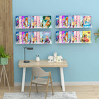 NIUBEE 2 Packs Acrylic Floating Bookshelves for Kids, 36 Inch Clear Wall Floating Shelves, Invisible Wall Bookshelves Ledge Book Shelf, Thicker with Free Screwdriver