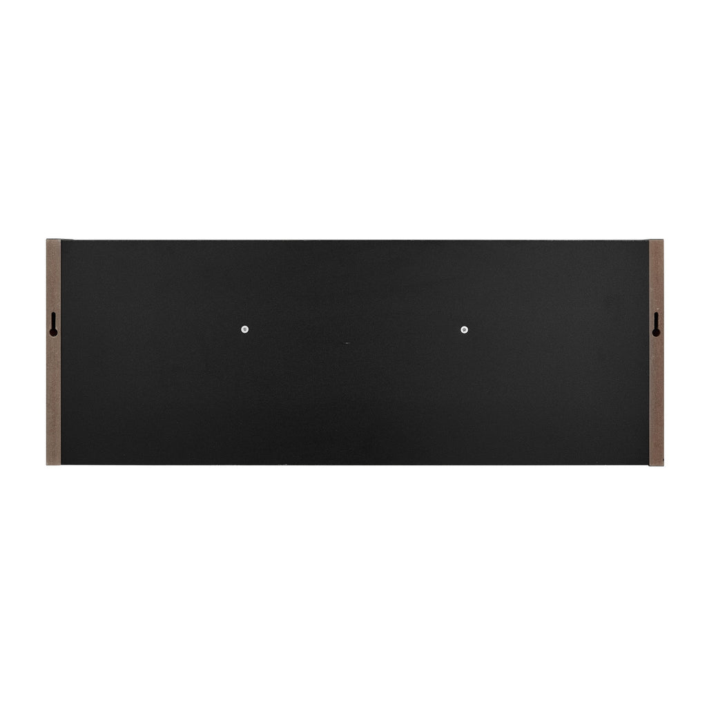 Entryway Floating Utility Wall Shelf with Hooks - Wall Mounted - Black