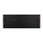 Entryway Floating Utility Wall Shelf with Hooks - Wall Mounted - Black
