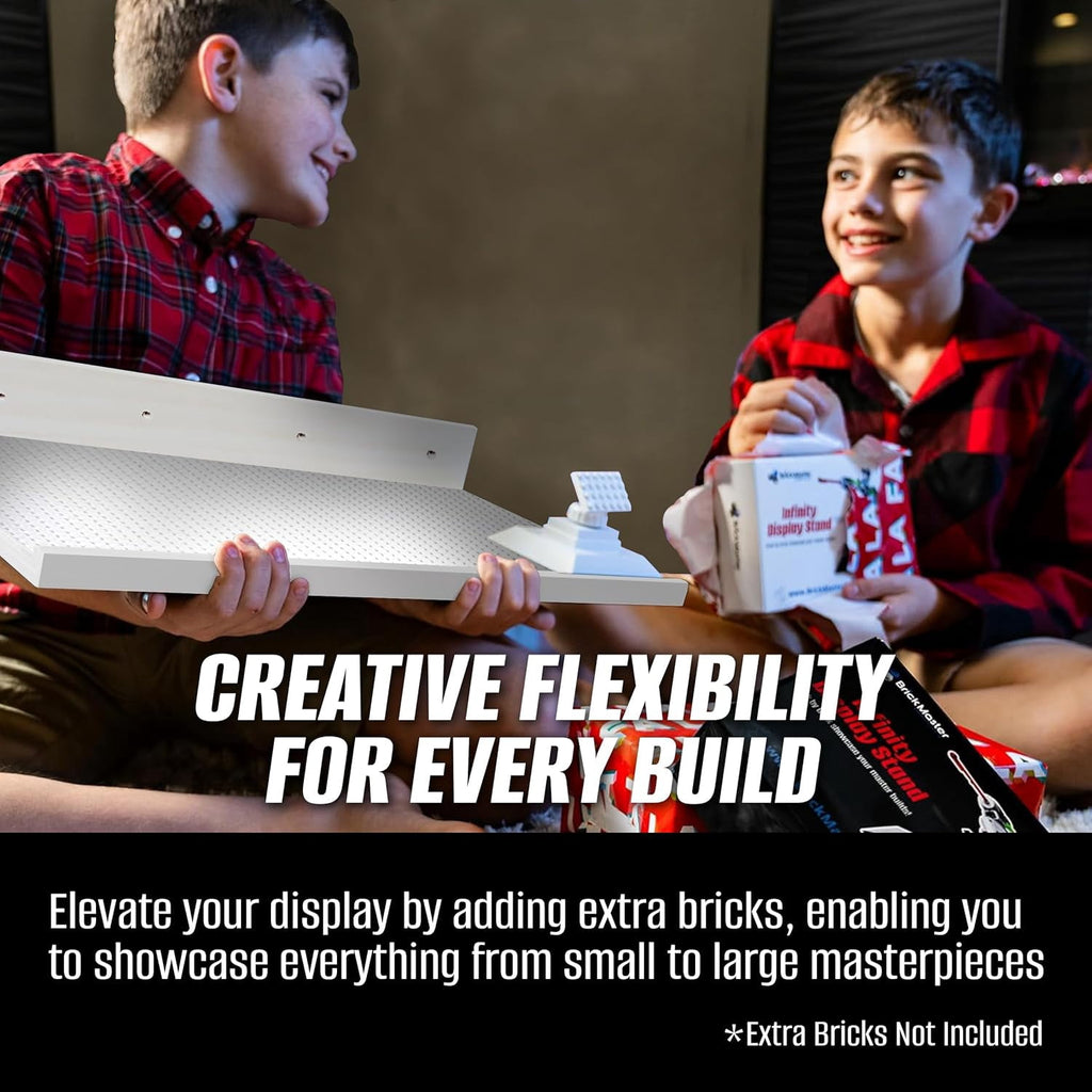 Brickmaster Displays - XL Shelves Floating Shelves for Building Block Display - Compatible as a Lego Display Shelf - Floating Shelves for Wall - Works with Major Building Blocks - Black, 2-Pack