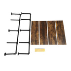 Industrial Pipe Shelving Wall Mounted Rustic Metal Floating Shelves, Steampunk Real Wood Book Shelves For A Living Room, Supermarket, Bedroom