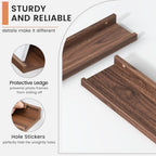Floating Picture Ledge Shelves for Wall Set of 4, 56 Inch Solid Wood Wall Shelves with Lip Long Large Nursery Book Shelf for Toys Storage Kids Bookshelf Wall Mounted Living Room Bedroom Decor Frames