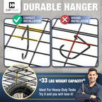 CAPHAUS Garage Wall Shelving 1.5ft x 6ft, 18-Inch-Depth by 72-Inch-Width, Wall Mounted Garage Shelves with 4 Bike Hooks, Heavy Duty Wall Organizer Shelf for Garage Wall Storage System, Black or White