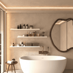 Floating Wall Shelves Set of 3, 36 inch Mounted Picture Ledge Shelf with Lip for Bathroom, Living Room, Kitchen, White