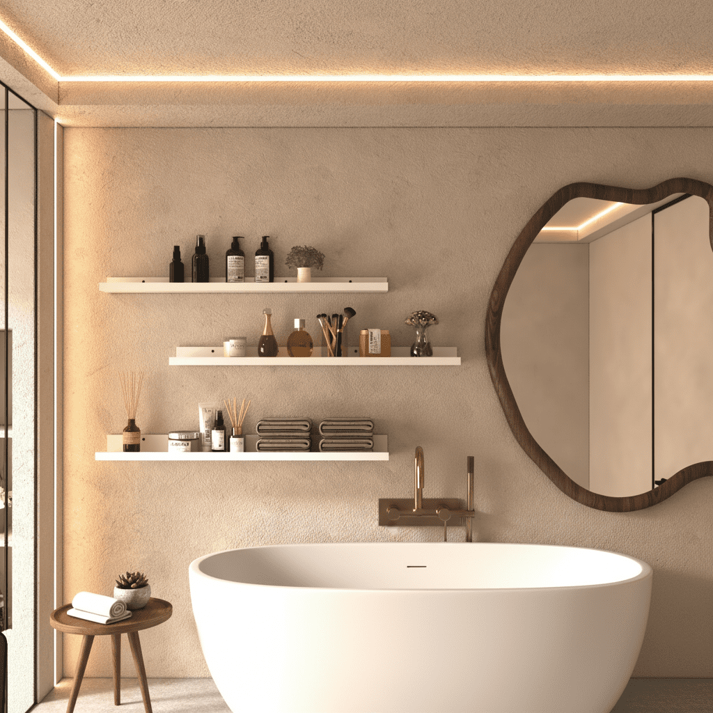Floating Wall Shelves Set of 3, 36 inch Mounted Picture Ledge Shelf with Lip for Bathroom, Living Room, Kitchen, White