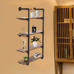 Industrial Pipe Shelving Wall Mounted Rustic Metal Floating Shelves, Steampunk Real Wood Book Shelves For A Living Room, Supermarket, Bedroom