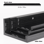 Giftgarden 36 inch Floating Shelves Set of 3, Wall Mounted Picture Ledge Shelf for Home, Office, Bedroom, Living Room, Kitchen Decor, Black