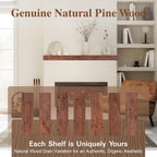 Kincubow Fireplace Mantel Shelf, Solid Pine Wood Wall Mounted Floating Mantel Shelf, 60 Inch, Rustic Farmhouse Style