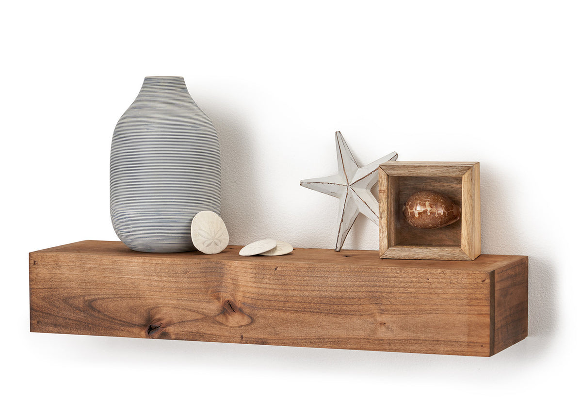 DRAKESTONE Farmhouse Floating Shelf - Walnut