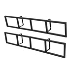 2x Floating Shelf Wall Mount CD DVD Rack Rectangular CD Rack Media Storage Organizer Shelves Large Black