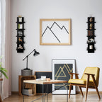 5 Tier Wall Shelf Unit, Black Wall Shelf, Multifunctional Display Floating Shelf, Bedroom and Home Decor Organizer