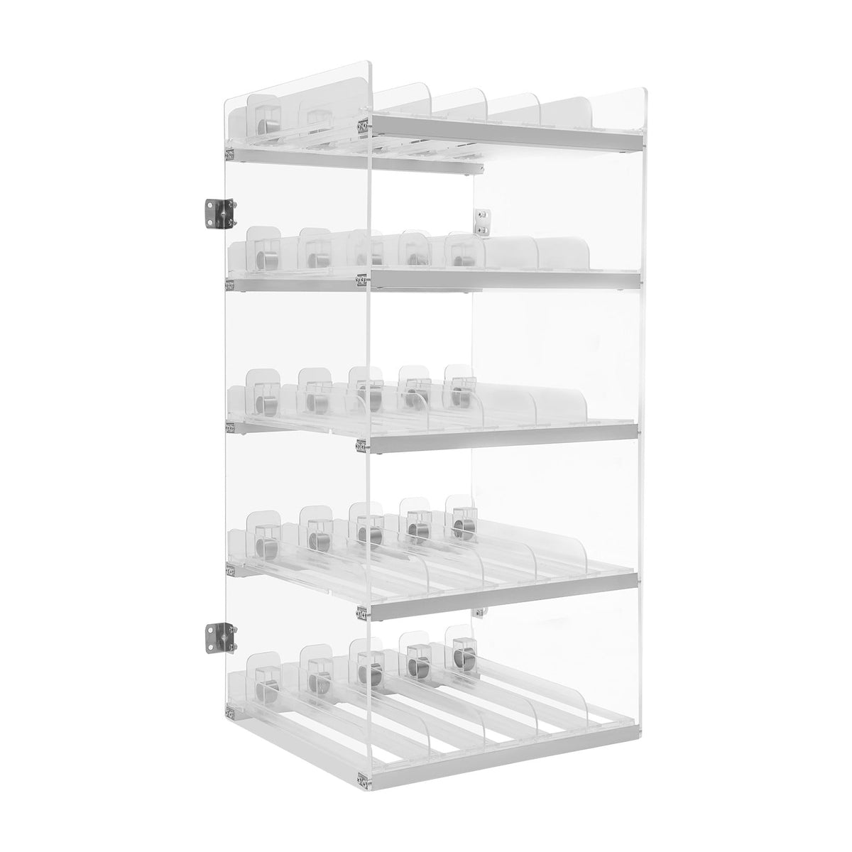ToppiJoy 5 Layer Cigarette Display Holder, Retail Store Tobacco Display Stand Rack, Transparent Floating Shelf