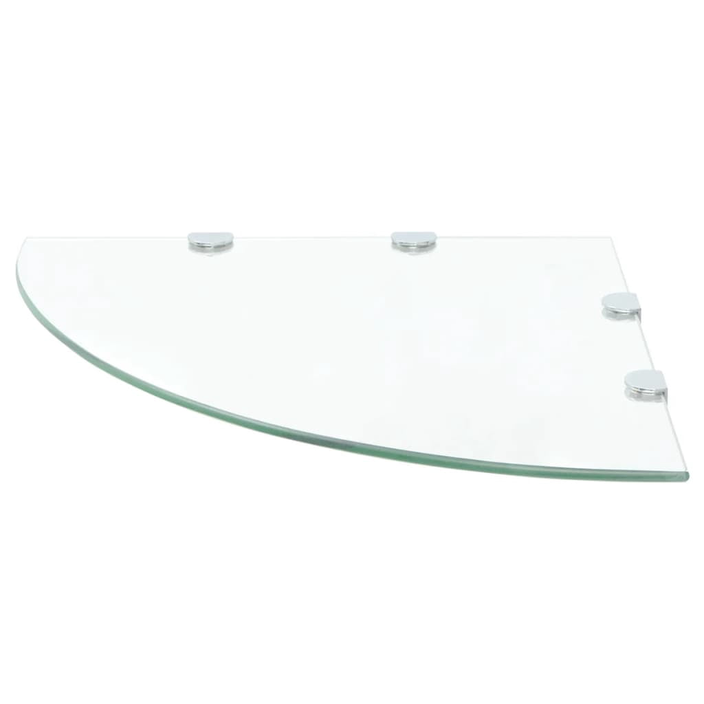 vidaXL Wall Corner Shelf Floating Corner Shelf Display Shelf Tempered Glass