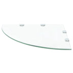 vidaXL Wall Corner Shelf Floating Corner Shelf Display Shelf Tempered Glass