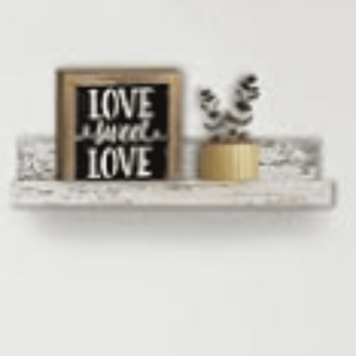 Rustic Shelves Wall-Mounted Distressed White - Farmhouse Wall Shelves 15.8 inch Wood Wall Dr Drative Small Floating Ledge Shelf for Bedroom Living Room