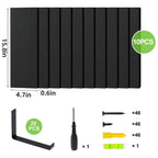 Fairy 10pcs Floating Shelves, Width 4.7 inches Wall Shelves, Home Wood Shelf Wall Mounted, Black