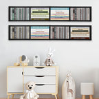 2x Home CD Rack Large Wall Mount Floating Shelf  CD DVD Rack Media Storage Organizer Shelves