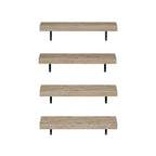 Furinno TANNA 22-Inch Wall Mounted Floating Display Shelves in Natural Set of 4