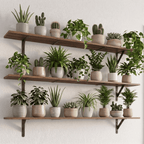 Farmhouse 48″W x 8″D Brown Floating Shelves Set of 3,Wood Book Shelves for Decor