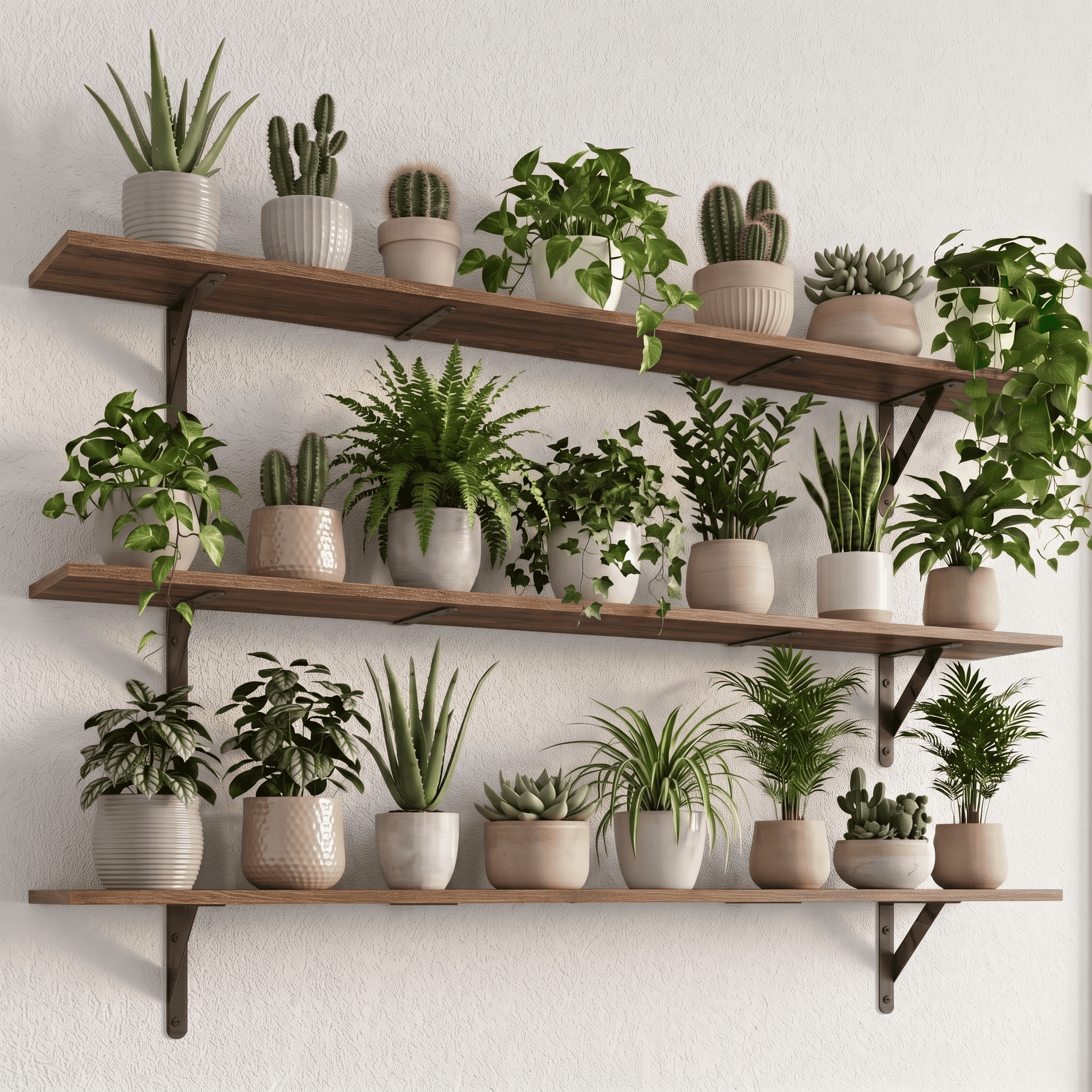 Farmhouse 48″W x 8″D Brown Floating Shelves Set of 3,Wood Book Shelves for Decor