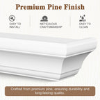 Curoee Fireplace Mantel 60 inch, White Floating Shelf for Wall with Hidden Bracket,White