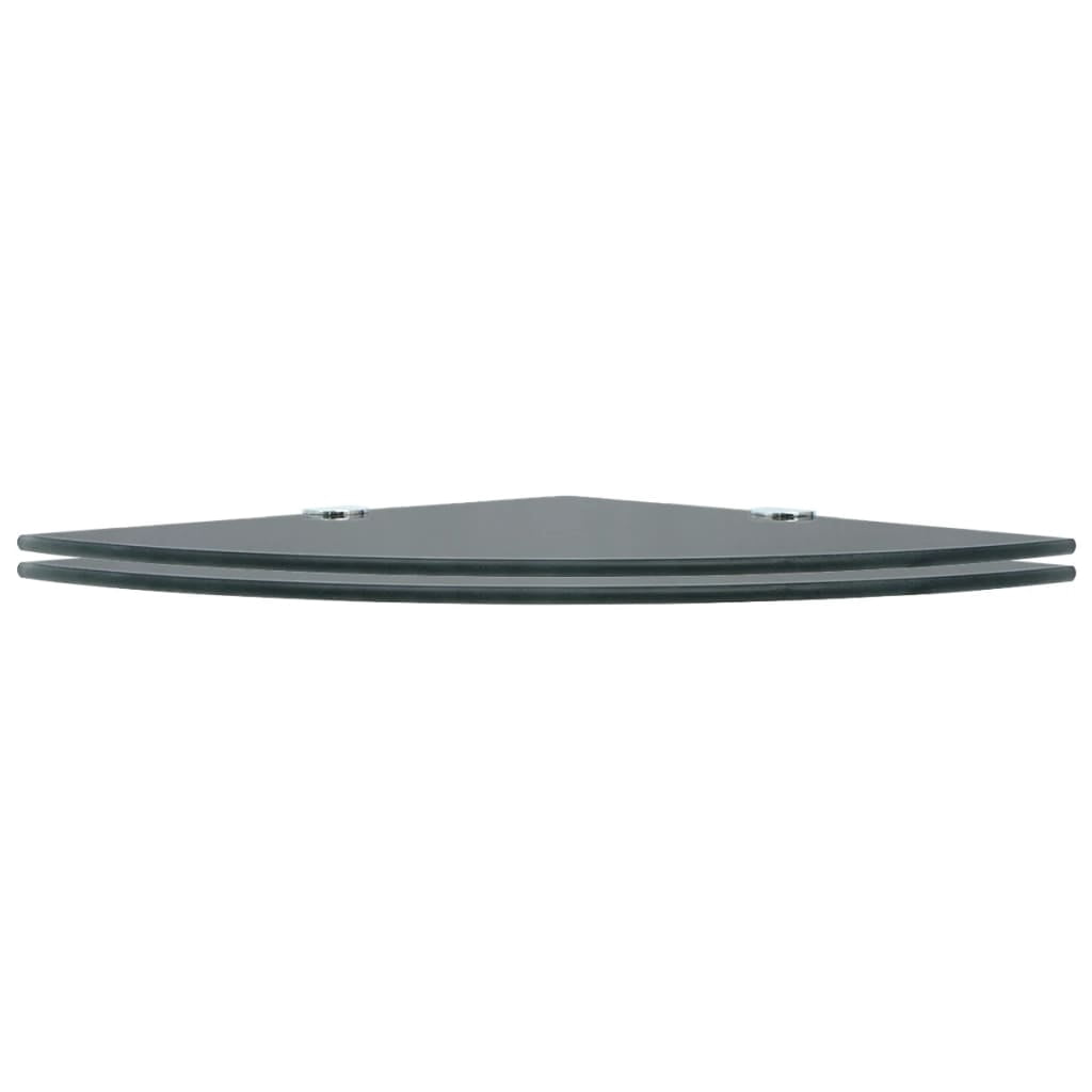 vidaXL Wall Corner Shelf Floating Corner Shelf Display Shelf Tempered Glass