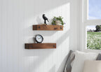 DRAKESTONE Farmhouse Floating Shelf w/ Clavos, 2-Pack - Walnut