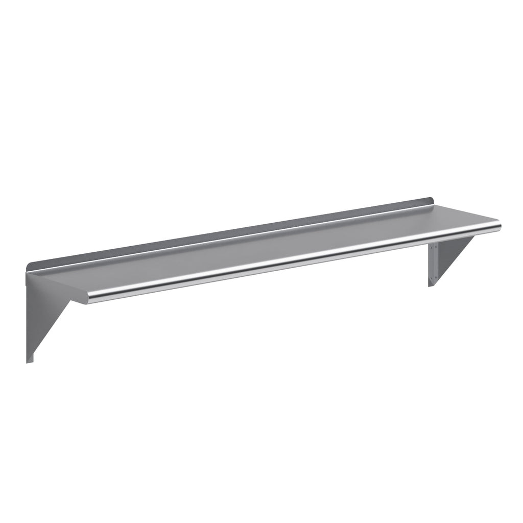 AmGood 12 in. x 60 in. Stainless Steel Wall Shelf | NSF Certified | Appliance & Equipment Metal Shelving | Kitchen, Restaurant, Garage, Laundry, Utility Room