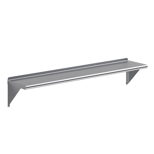 AmGood 12 in. x 60 in. Stainless Steel Wall Shelf | NSF Certified | Appliance & Equipment Metal Shelving | Kitchen, Restaurant, Garage, Laundry, Utility Room