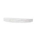 American Art Decor Large Rustic Round Oval Wood Decorative Floating Wall Mounted Shelf - White - 36" L x 3" H x 10" D