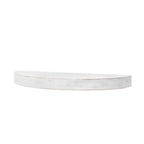 American Art Decor Large Rustic Round Oval Wood Decorative Floating Wall Mounted Shelf - White - 36" L x 3" H x 10" D