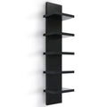 5 Tier Wall Shelf Unit, Black Wall Shelf, Multifunctional Display Floating Shelf, Bedroom and Home Decor Organizer