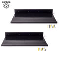 Brickmaster Displays - XL Shelves Floating Shelves for Building Block Display - Compatible as a Lego Display Shelf - Floating Shelves for Wall - Works with Major Building Blocks - Black, 2-Pack