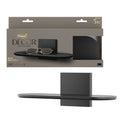 Command Decor Metal Wall Shelf, Matte Black, Holds 5 lbs, 1 Shelf, 8 Large Adhesive Strips