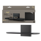 Command Decor Metal Wall Shelf, Matte Black, Holds 5 lbs, 1 Shelf, 8 Large Adhesive Strips