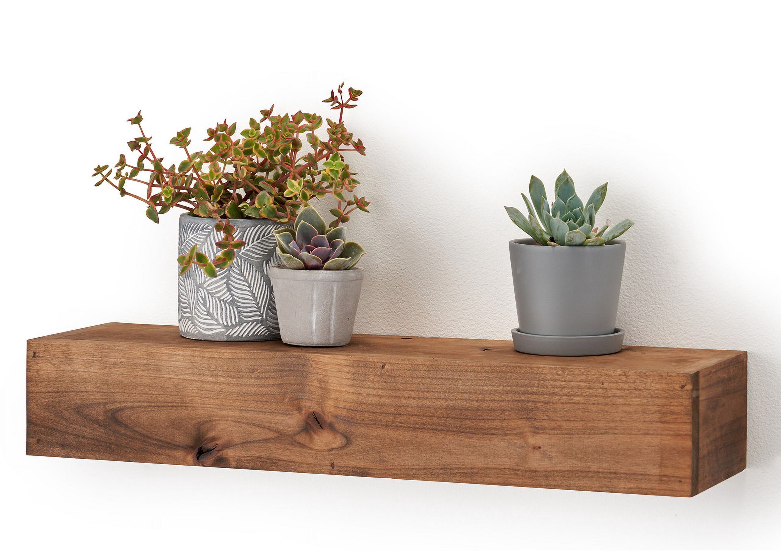 DRAKESTONE Farmhouse Floating Shelf - Walnut
