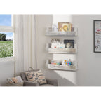 DRAKESTONE Floating Book + Display Shelf, 3-Pack - White Wash