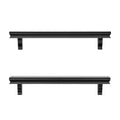 Danya B. Decorative 24" Floating Wall Décor Display Ledge Shelves – (Set of 2) - Black